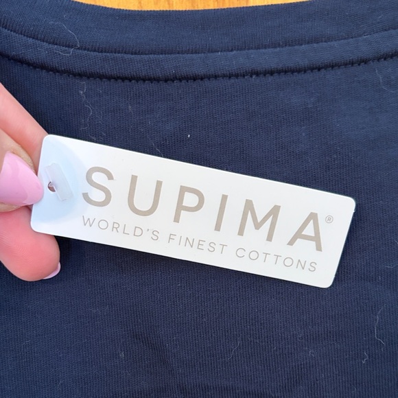 Lands' End Women's Navy Long Sleeve Tee - Picture 3 of 3